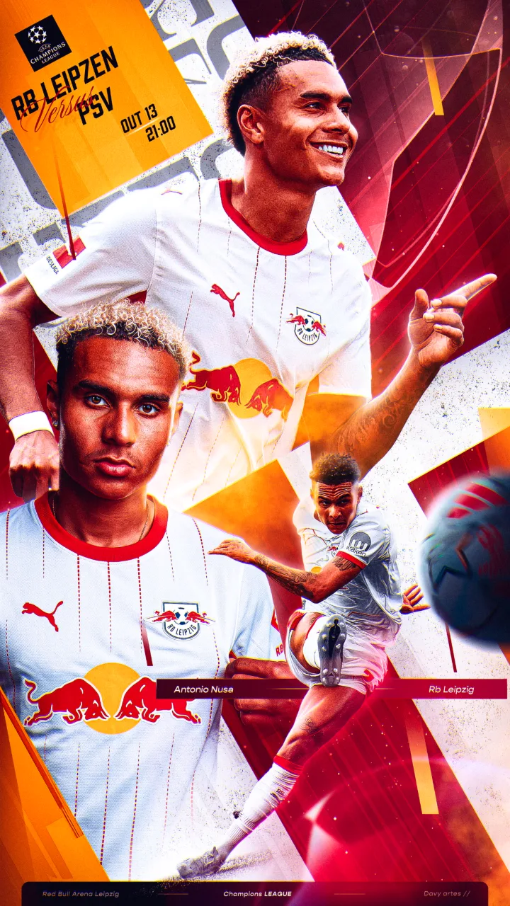 Arte de matchday: RB Leipzig × PSV, Champions League
