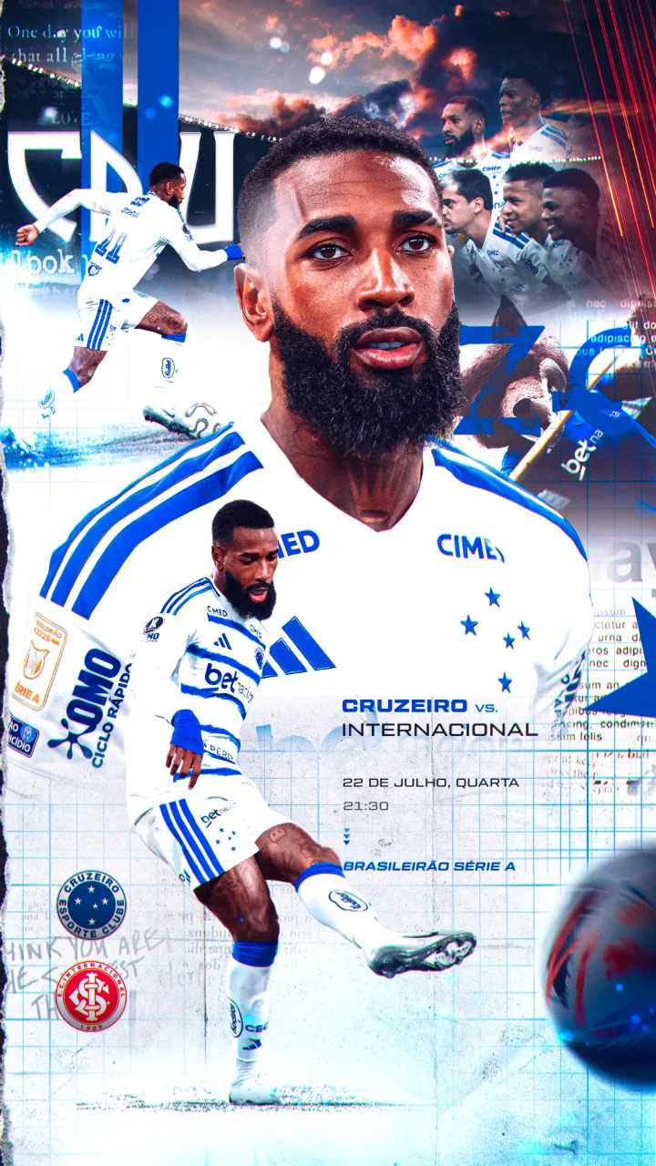 Arte de matchday: Cruzeiro × Internacional, Brasileirão Série A