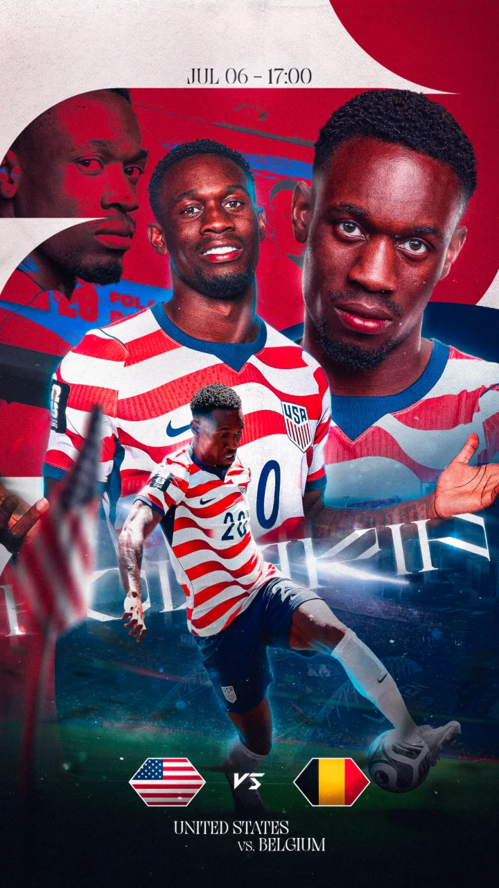 Arte de matchday: EUA × Bélgica
