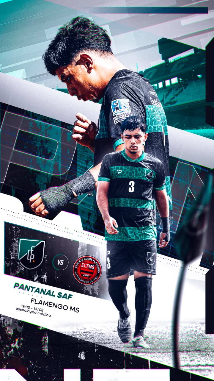 Arte de matchday: Pantanal SAF × Flamengo MS