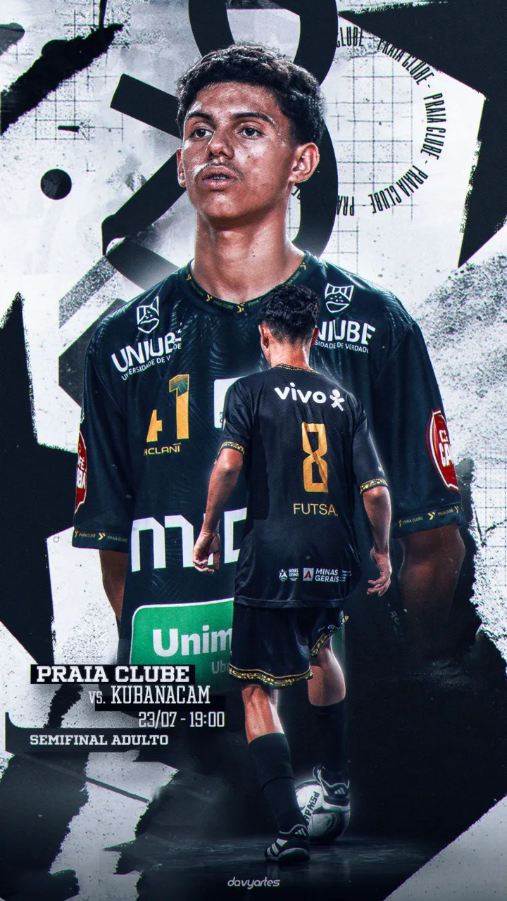 Arte de matchday: Praia Clube × Kubanacam, Futsal