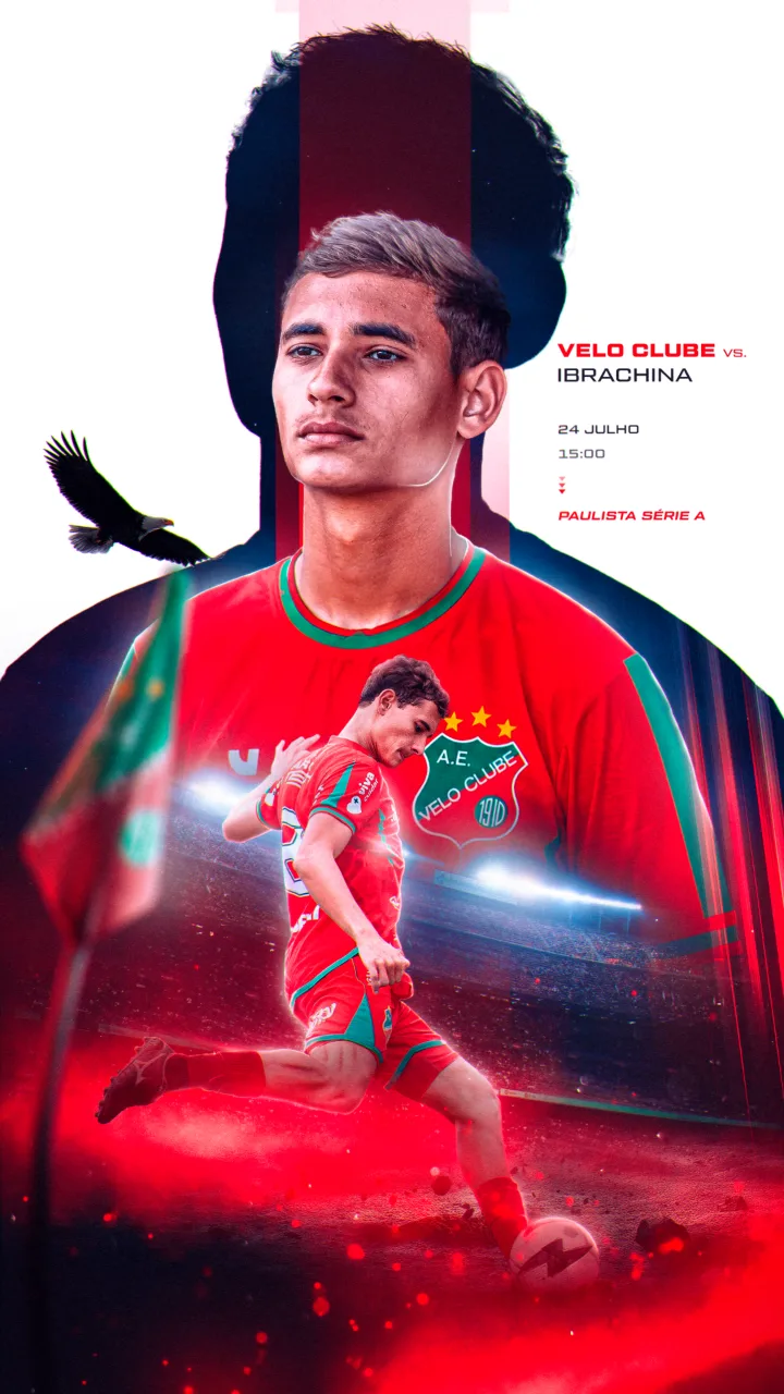 Arte de matchday: Velo Clube × Ibrachina